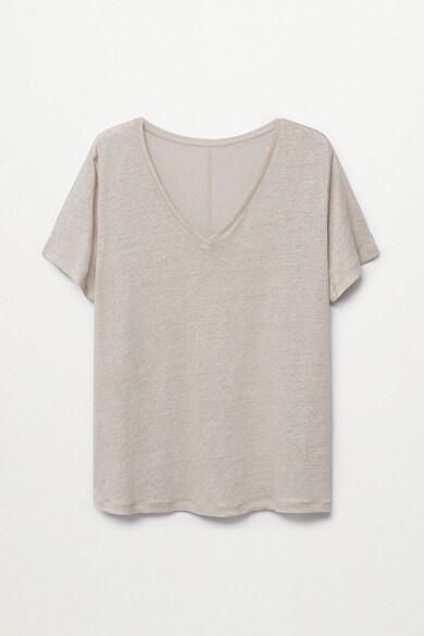 VIOLETA BY MANGO Tricou de in cu decolteu in V Silvery Femei