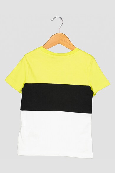 CALVIN KLEIN Tricou cu model colorblock si logo supradimensionat Baieti