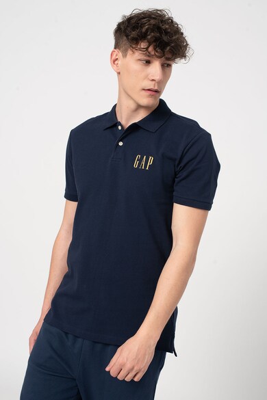 GAP Tricou polo slim fit din material pique cu broderie logo Barbati