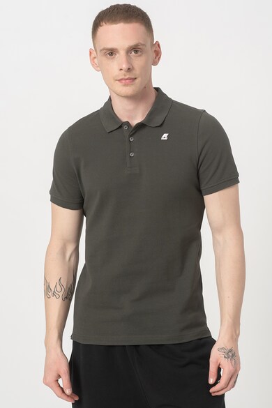 K-Way Tricou polo slim fit din material pique Alain Barbati