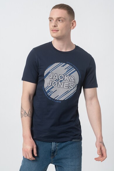 Jack & Jones Tricou cu decolteu la baza gatului si imprimeu logo Barbati