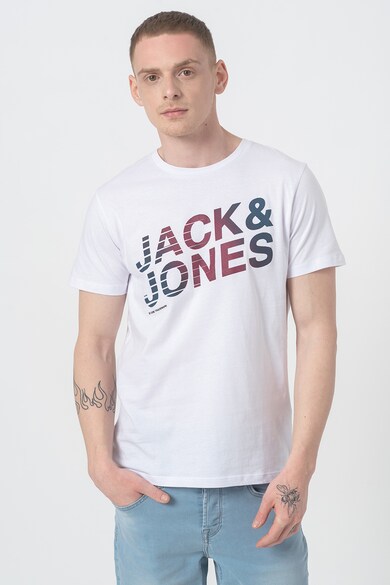 Jack & Jones Tricou regular fit cu decolteu la baza gatului si logo York Barbati