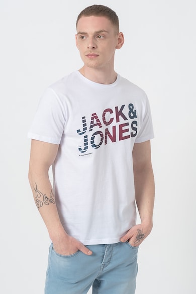 Jack & Jones Tricou regular fit cu decolteu la baza gatului si logo York Barbati