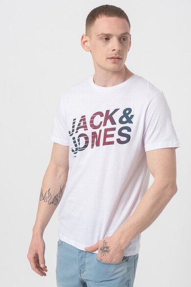 Jack & Jones Tricou regular fit cu decolteu la baza gatului si logo York Barbati