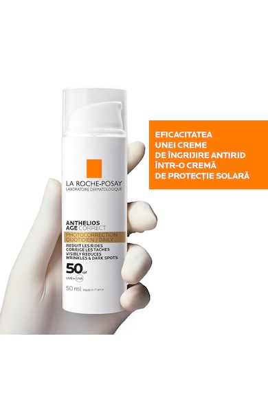 La Roche-Posay Anthelios Age Correct Arckrém fényvédővel, Öregedésgátló hatás, SPF 50, 50 ml női