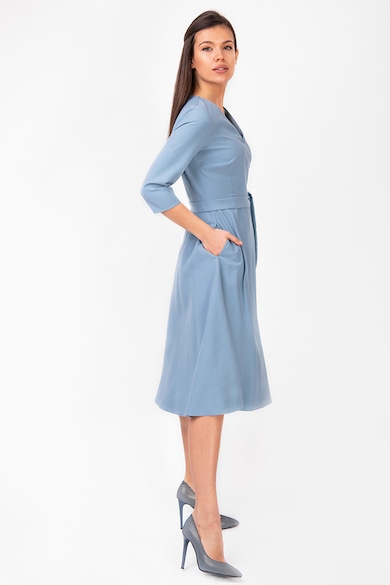 Couture de Marie Застъпена рокля от вискоза Jessie със странични джобове Жени
