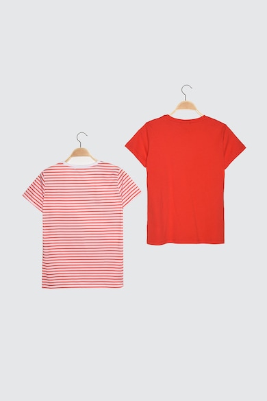 Trendyol Set de tricouri cu decolteu la baza gatului - 2 piese Femei