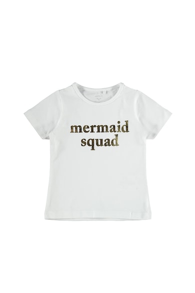 NAME IT Set de pantaloni scurti si tricou din amestec de bumbac organic - 2 piese, fete, imprimeu Mermaid squad Fete