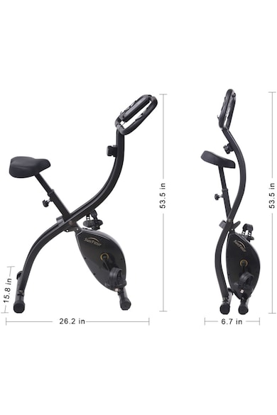 Kondition Bicicleta fitness pliabila DYNAMIC Sunfitter X-Bike, volanta 1.5 kg, greutate maxima utilizator 100 kg Femei