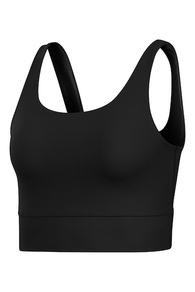 Nike Top crop cu decolteu amplu, pentru yoga Luxe Femei