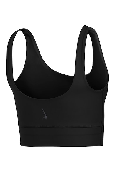 Nike Top crop cu decolteu amplu, pentru yoga Luxe Femei