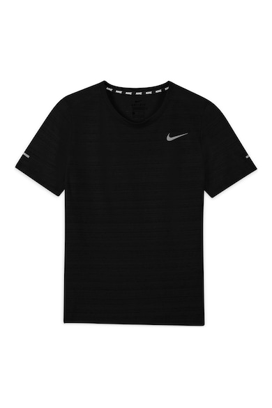 Nike Tricou cu logo reflectorizant si imprimeu Dri-Fit pentru fitness Miler Fete