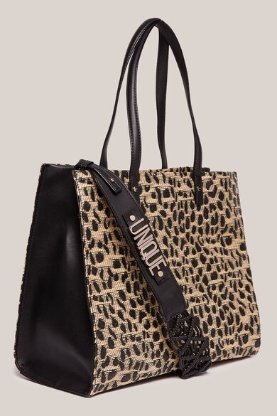 Oltre Geanta shopper cu garnituri din piele ecologica si animal print Femei