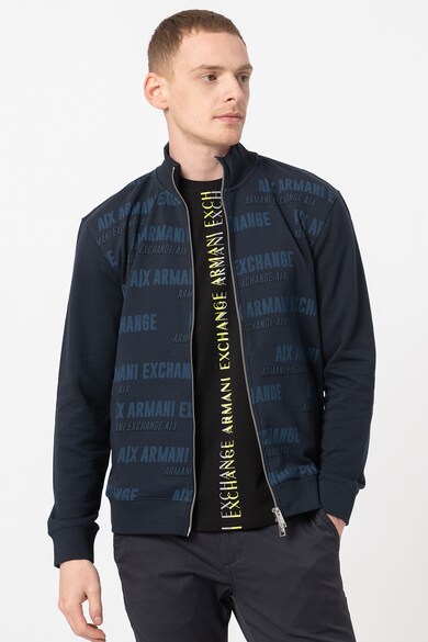 ARMANI EXCHANGE Bluza sport cu fermoar si imprimeu logo Barbati