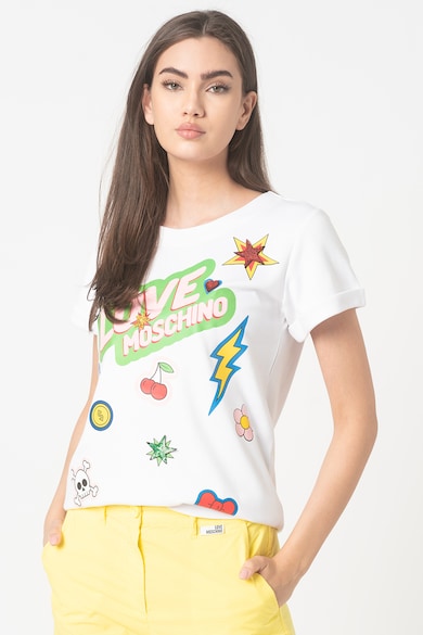 Love Moschino Tricou cu imprimeu grafic Femei