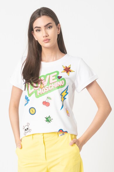 Love Moschino Tricou cu imprimeu grafic Femei