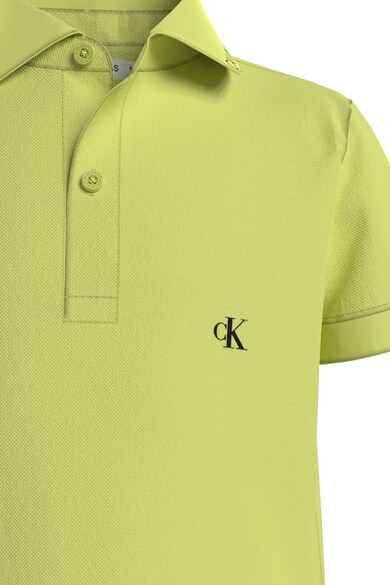 CALVIN KLEIN Tricou polo din material pique cu detalii logo Baieti