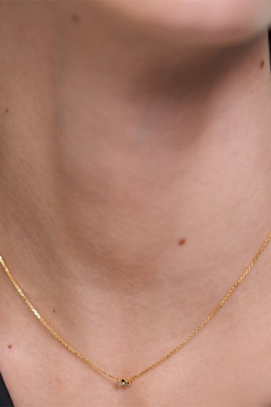 PDPAOLA 18 karátos arany bevonatú Sterling ezüst nyaklánc féldrágakövekkel díszítve női