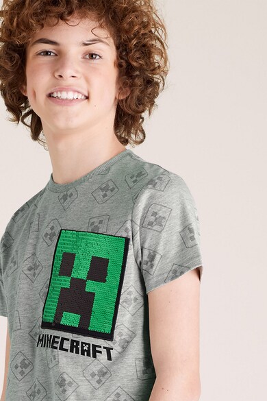 Marks & Spencer Tricou cu paiete reversibile Minecraft™ Baieti