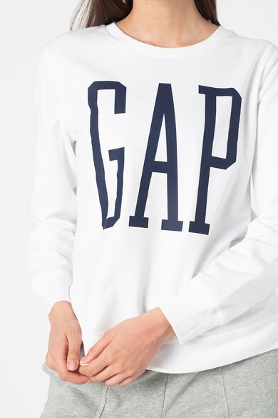 GAP Bluza sport cu imprimeu logo si decolteu la baza gatului Femei