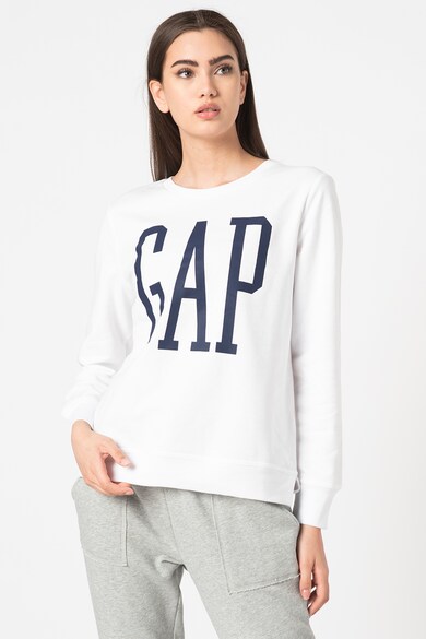 GAP Bluza sport cu imprimeu logo si decolteu la baza gatului Femei