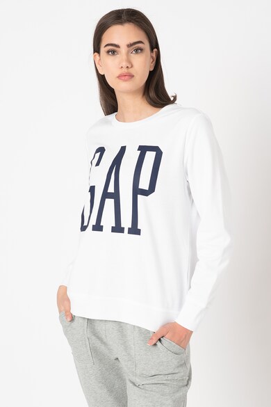 GAP Bluza sport cu imprimeu logo si decolteu la baza gatului Femei