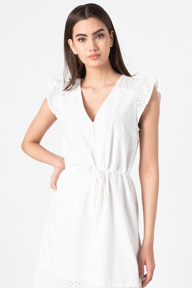 GAP Rochie midi cu decolteu in V si model cu perforatii Femei