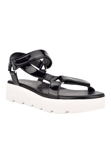 NINE WEST Sandale de piele ecologica cu aspect lacuit Bringly Femei