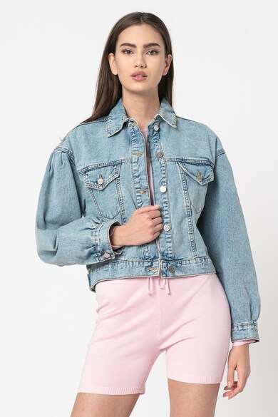 Missguided Jacheta din denim cu maneci bufante Femei