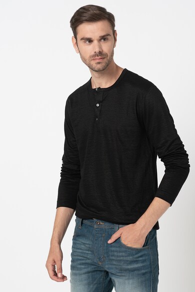 Banana Republic Bluza din in cu decolteu henley Barbati