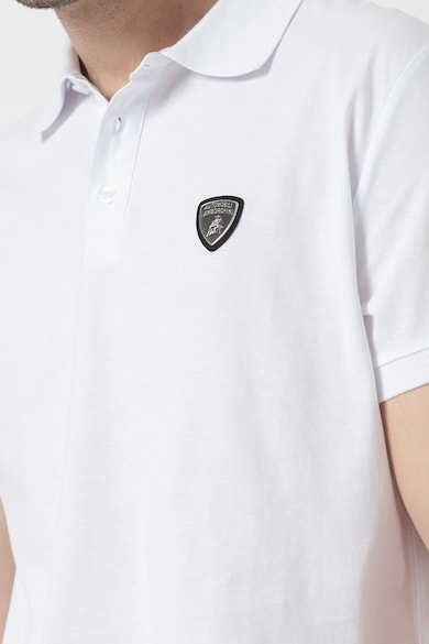 Lamborghini Tricou polo de bumbac cu logo pe piept Barbati