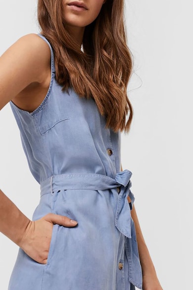 Vero Moda Rochie din denim fara maneci, cu buzunare laterale Femei