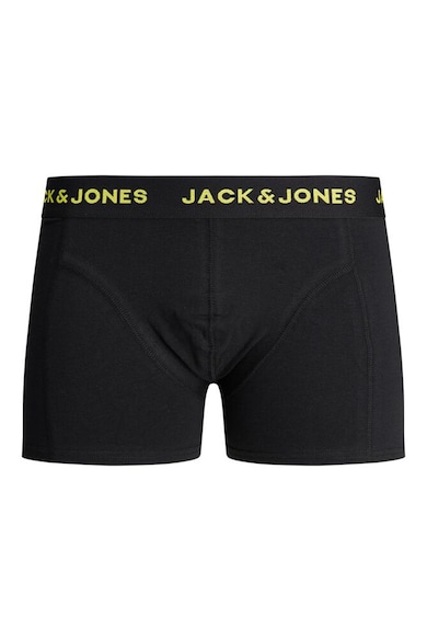 Jack & Jones Set 3 perechi de boxeri, baieti, cu imprimeuri diverse si banda logo, Multicolor Baieti