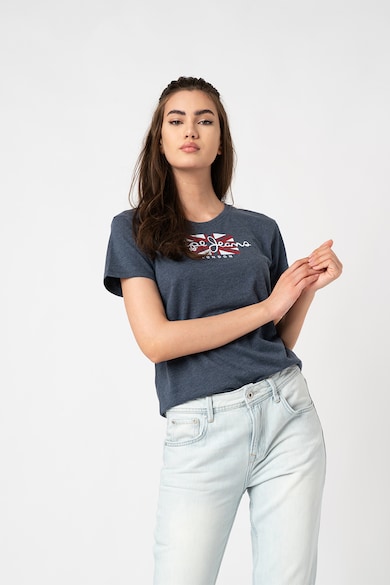 Pepe Jeans London Тениска Zaidas с овално деколте и лого Жени