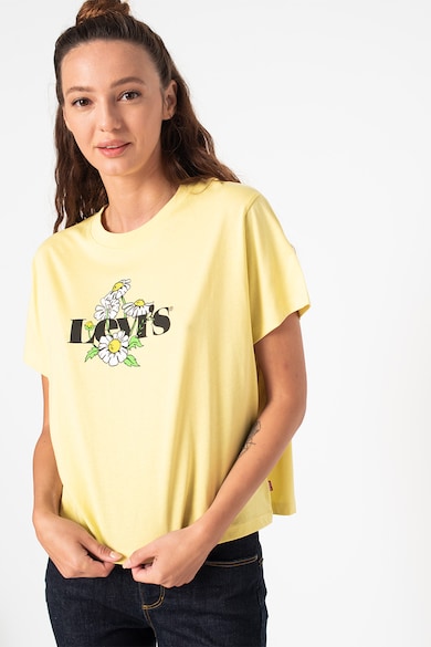 Levi's Tricou de bumbac cu decolteu la baza gatului Femei