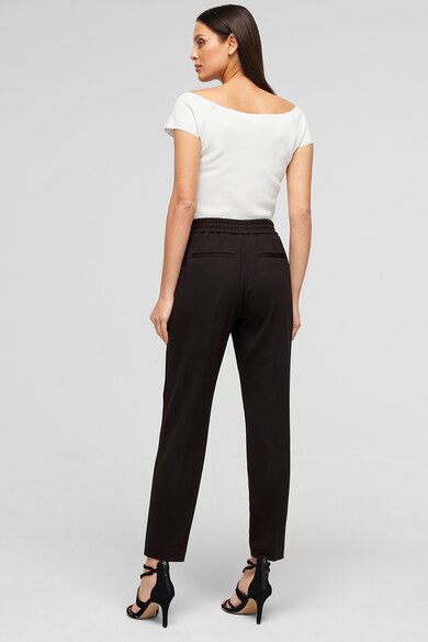 s.Oliver Pantaloni conici cu snur, Negru, Femei