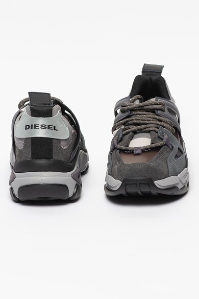 Diesel Pantofi sport din piele intoarsa cu insertii din piele ecologica si material textil S-Kipper Barbati