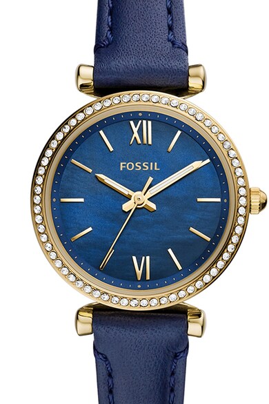 Fossil Ceas quartz cu o curea de piele Femei