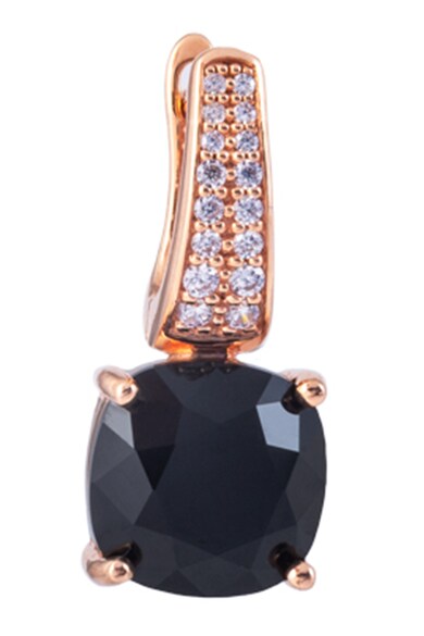 Marmara Sterling Cercei placati cu aur de 18K si decorati cu cristale, Auriu/Negru Femei