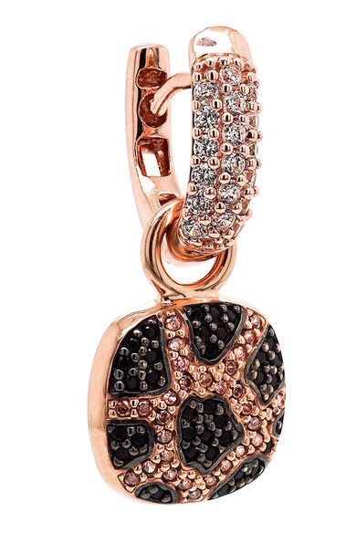 Marmara Sterling Cercei drop placati cu aur de 18K si talismane cu model leopard Femei