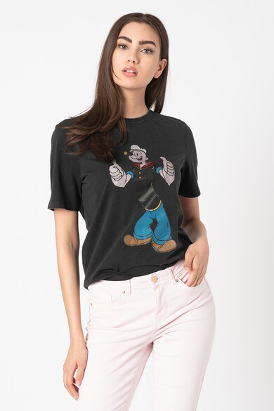 Only Tricou din bumbac organic cu imprimeu cu desene animate Popeye Femei