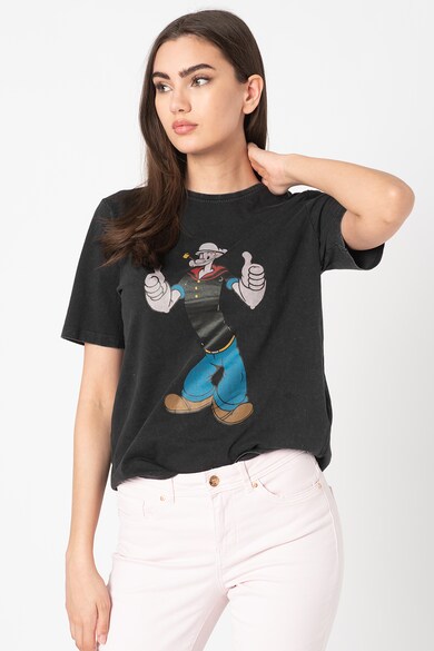 Only Tricou din bumbac organic cu imprimeu cu desene animate Popeye Femei