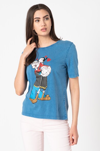 Only Tricou din bumbac organic cu imprimeu cu desene animate Popeye Femei