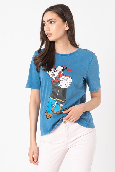 Only Tricou din bumbac organic cu imprimeu cu desene animate Popeye Femei