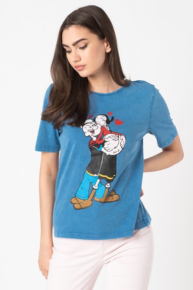 Only Tricou din bumbac organic cu imprimeu cu desene animate Popeye Femei