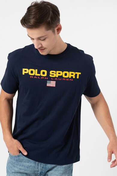 Polo Ralph Lauren Tricou cu decolteu la baza gatului si imprimeu logo contrastant Barbati