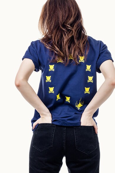 PORC Tricou unisex de bumbac cu imprimeu logo Femei