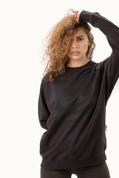 PORC Bluza sport unisex cu maneci raglan si imprimeu logo Femei
