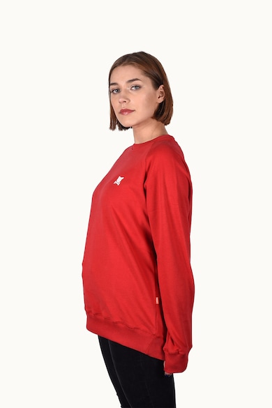 PORC Bluza sport unisex cu maneci raglan si detaliu logo Femei
