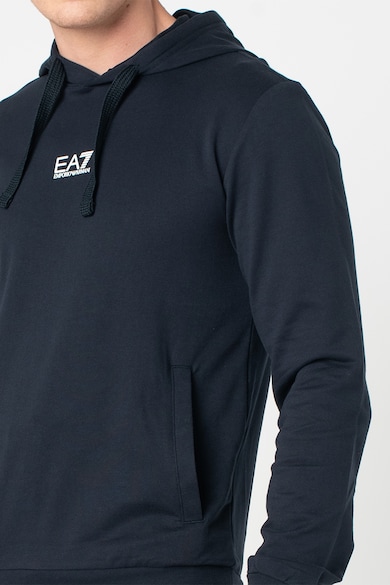 EA7 Спортен екип от памук с качулка и цип Мъже